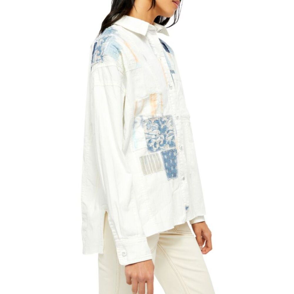 Free People Costa Balena Button-Up Shirt Women's Large